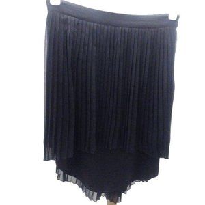 American Eagle Black Hi/Low Pleated Skirt Size 6